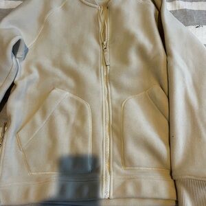 Light Cream Zip-Up Jacket